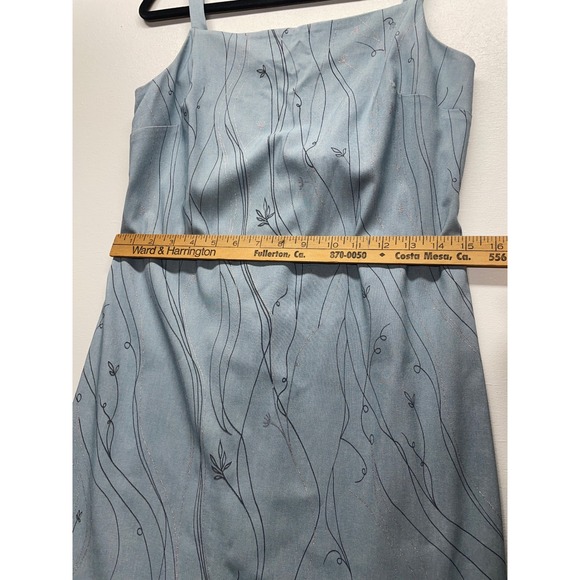 Y2K Rampage Wear Light Blue Floral Womens/Juniors dress Wavy Vine Design sz 11 - Picture 5 of 13